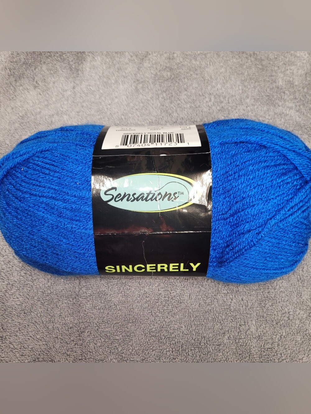Sensations Sincerely Yarn in Bright Royal Blue 7 Onces. 100% acrylic. #4